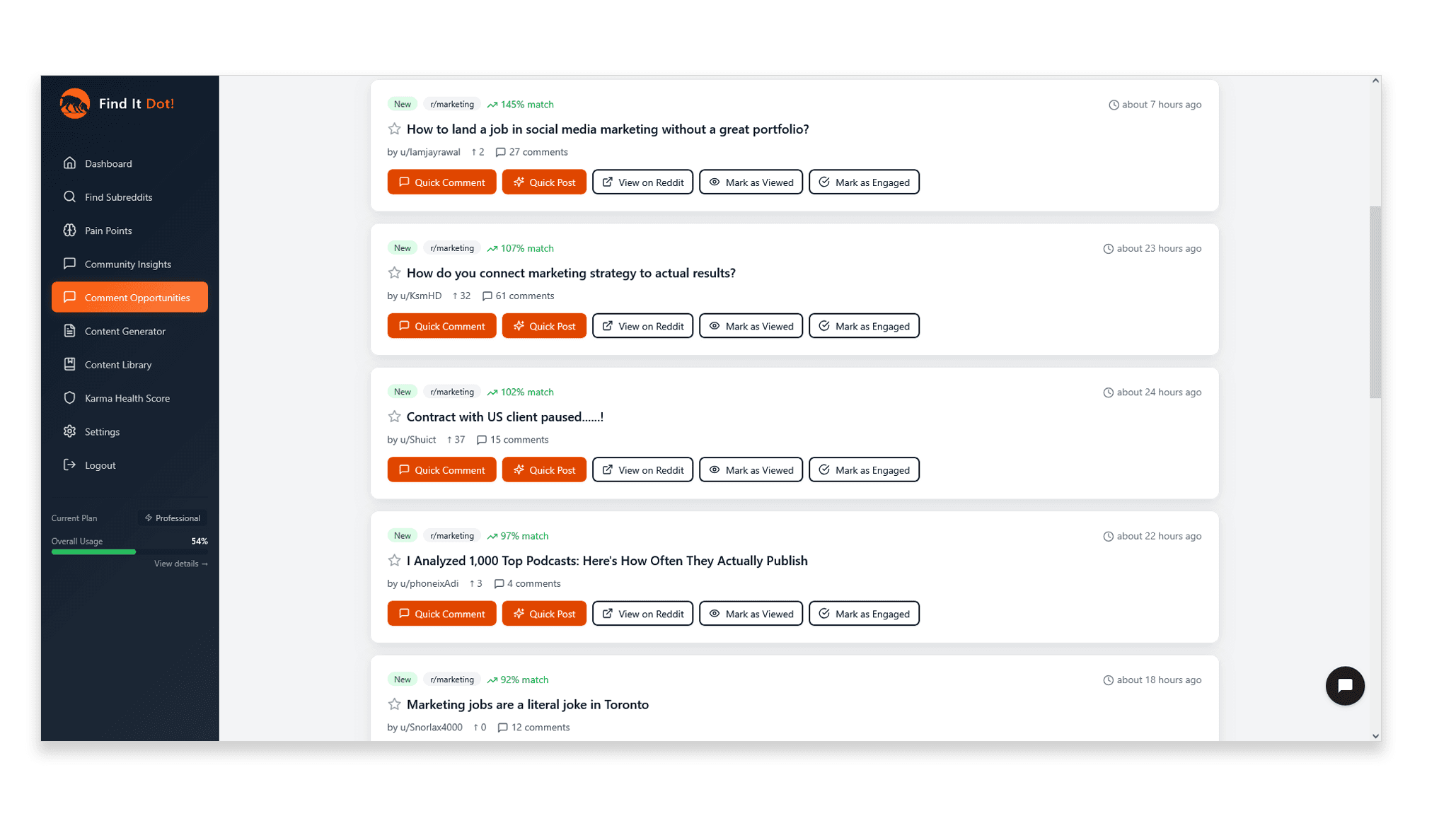 Comment Opportunities Scanner - Click to zoom